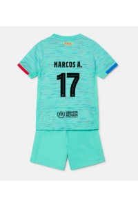 Barcelona Marcos Alonso #17 Jalkapallovaatteet Lasten Kolmas peliasu 2023-24 Lyhythihainen (+ Lyhyet housut)